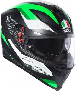 Agv Hjälm K5-S Marble Mattsvart/Vit/Grön