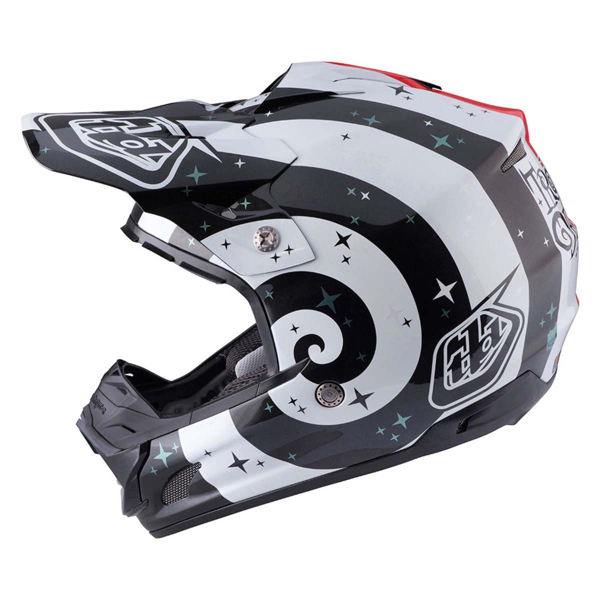 Troy Lee Crosshjälm SE3 Phantom Vit