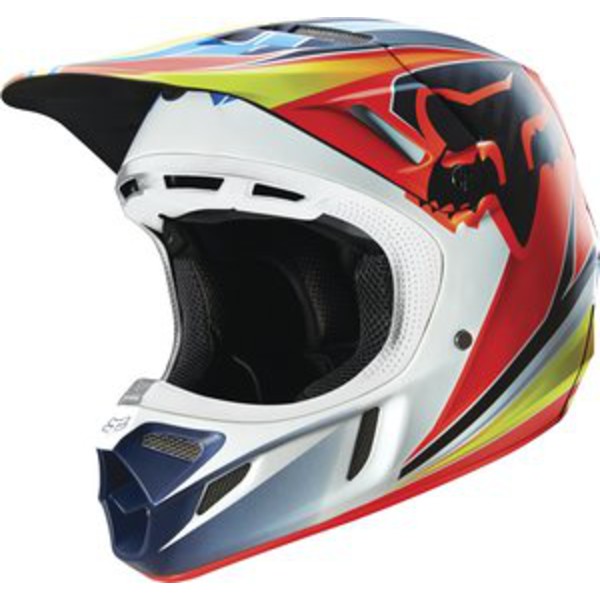 Fox Crosshjälm V4 Race Röd