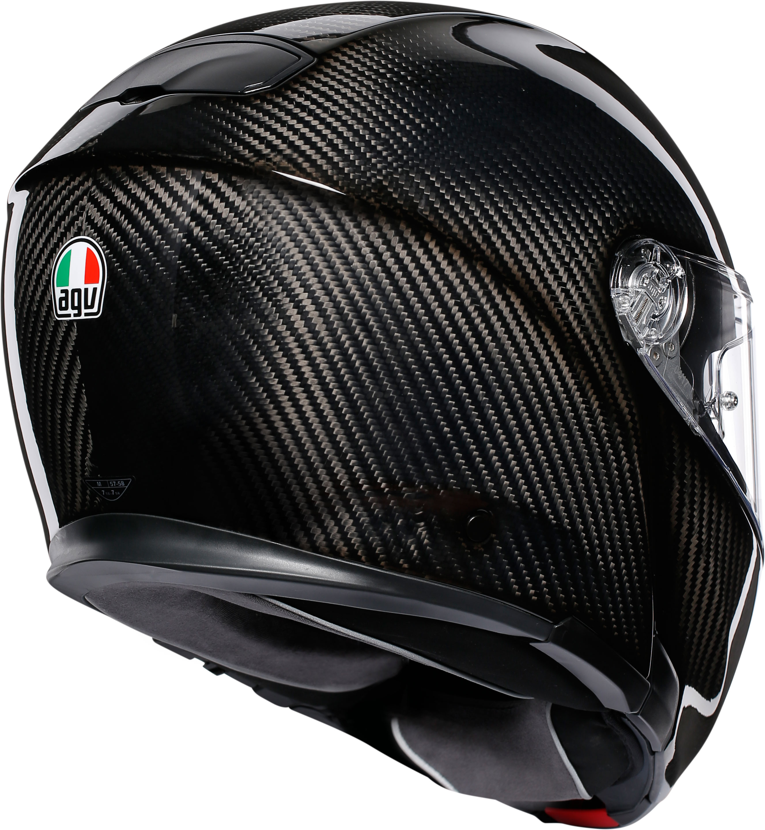 AGV Hjälm Öppningsbar Sportmodular Blank Carbon bild 4