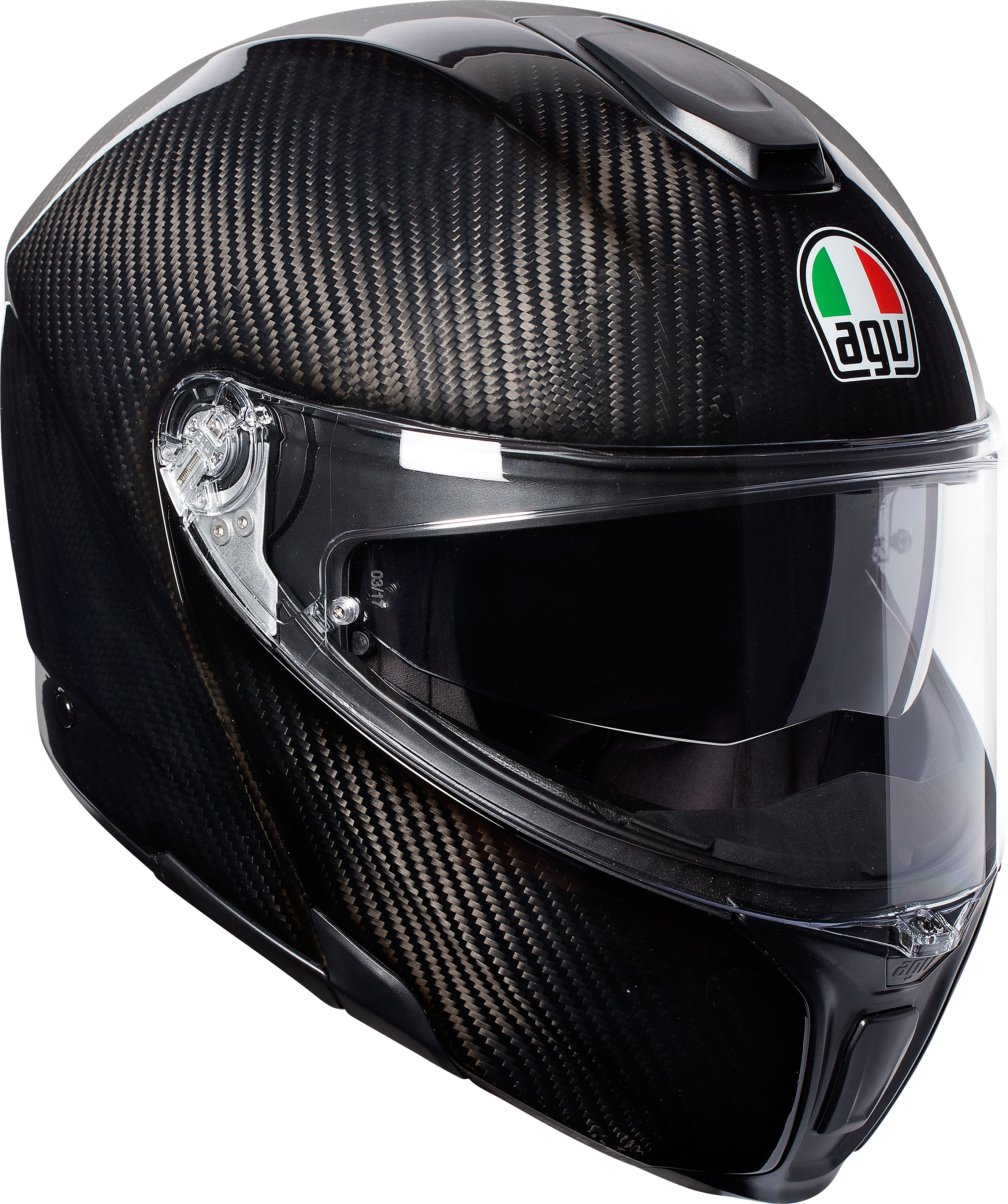 AGV Hjälm Öppningsbar Sportmodular Blank Carbon bild 3