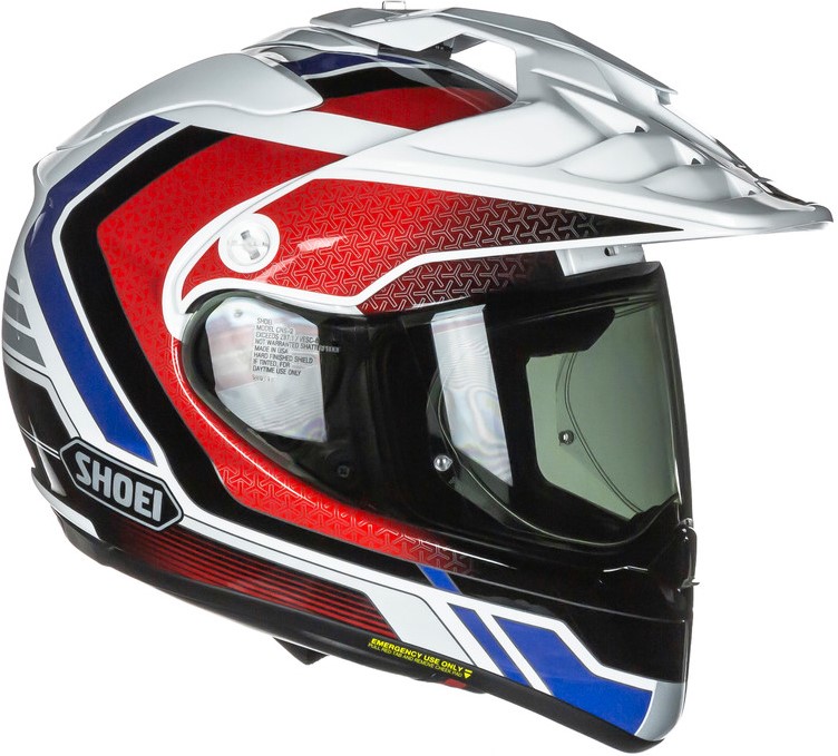 Shoei Hybridhjälm Hornet ADV Sovereign TC-10 Vit/Röd/Blå bild 2