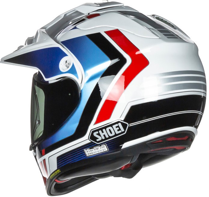 Shoei Hybridhjälm Hornet ADV Sovereign TC-10 Vit/Röd/Blå bild 3