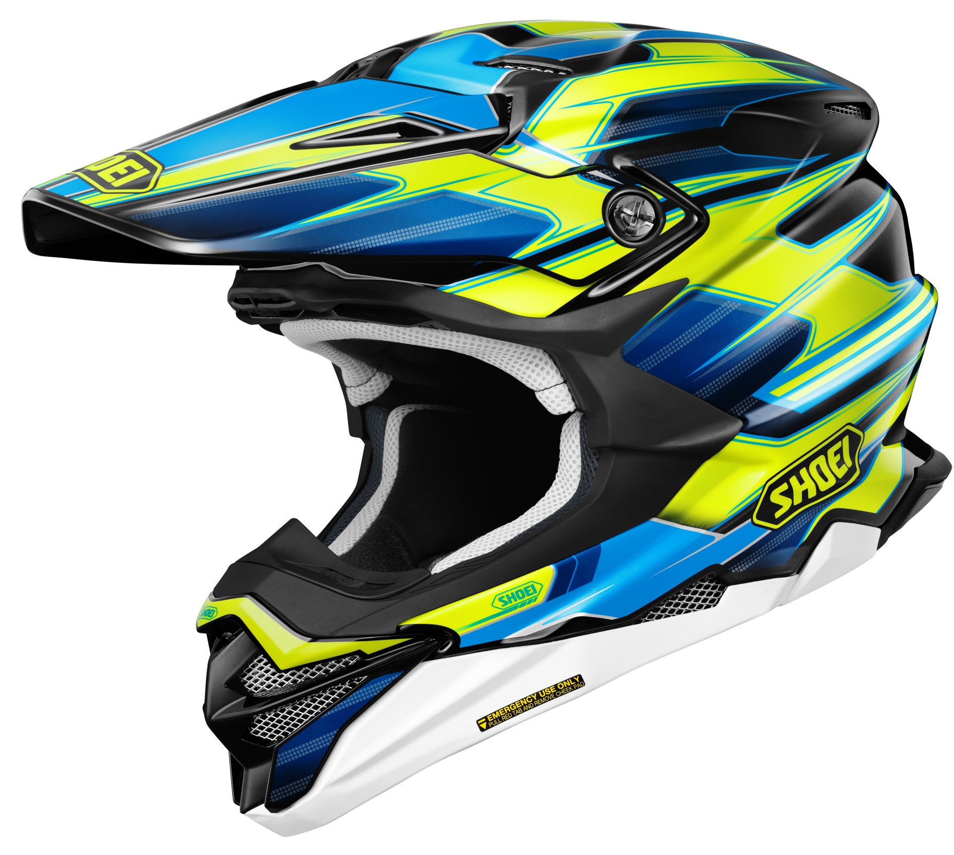Shoei Crosshjälm VFX-WR 06 Sparkle TC-3 Blå/Gul