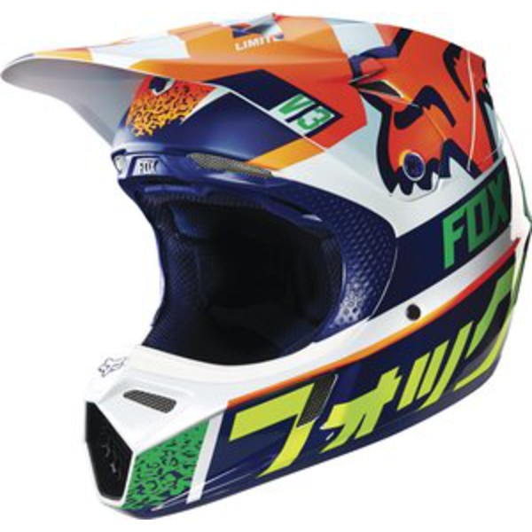 Fox Crosshjälm V3 Divizion Orange/Blå