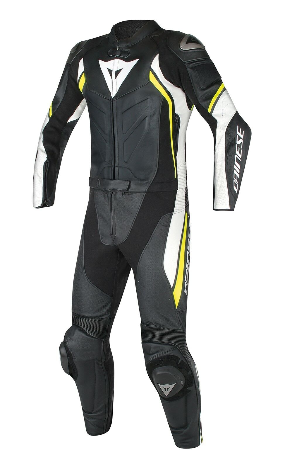 Dainese Skinnställ Avro D2 Svart/Vit/Fluogul 2-Delat