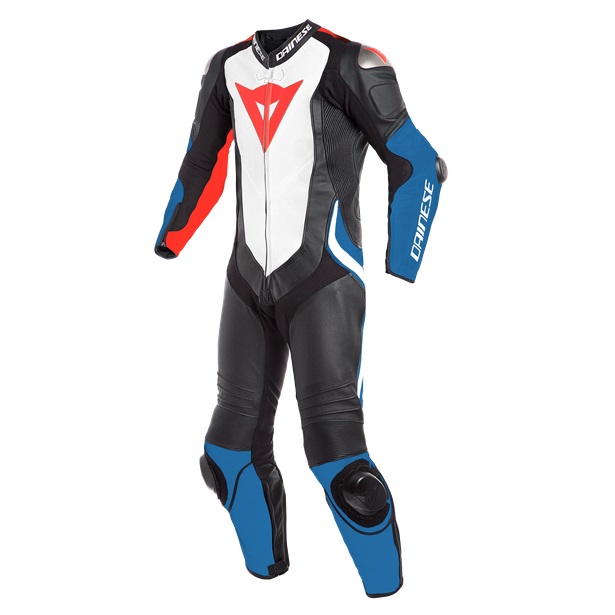 Dainese Skinnställ Laguna Seca 4 Ventilerat Raceställ Svart/Blå/Röd