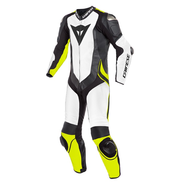 Dainese Skinnställ Laguna Seca 4 Ventilerat Raceställ Vit/Fluogul/Svart