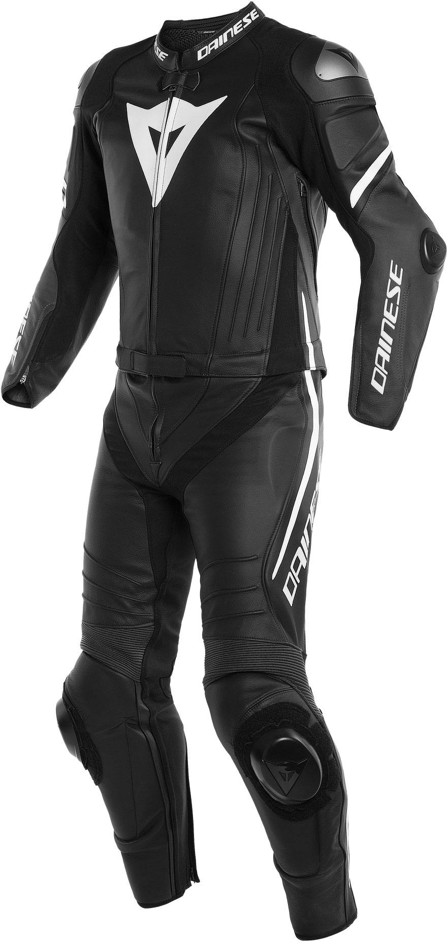 Dainese Skinnställ 2-delat Laguna Seca 4 Mattsvart/Mattsvart/Vit