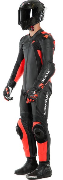 Dainese Skinnställ Assen 2 Ventilerad Svart/Fluoröd Raceställ bild 3