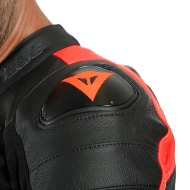 Dainese Skinnställ Assen 2 Ventilerad Svart/Fluoröd Raceställ bild 4