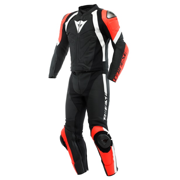 Dainese Skinnställ Avro 4 Svart/Fluoröd/Vit 2-delat