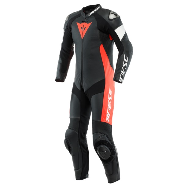 Dainese Skinnställ Tosa Ventilerat Svart/Fluoröd/Vit Helställ