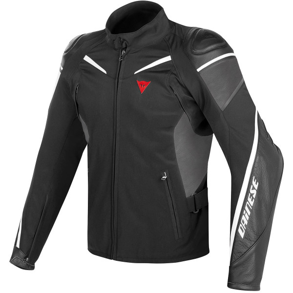 Dainese Skinnjacka Street Master Skinn-Tex Svart/Vit/Antrasit