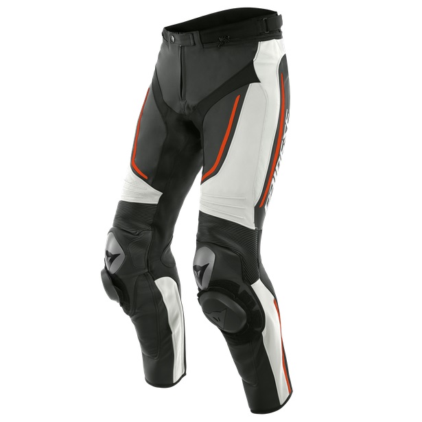 Dainese Skinnbyxa Alpha Svart/Vit/Fluoröd