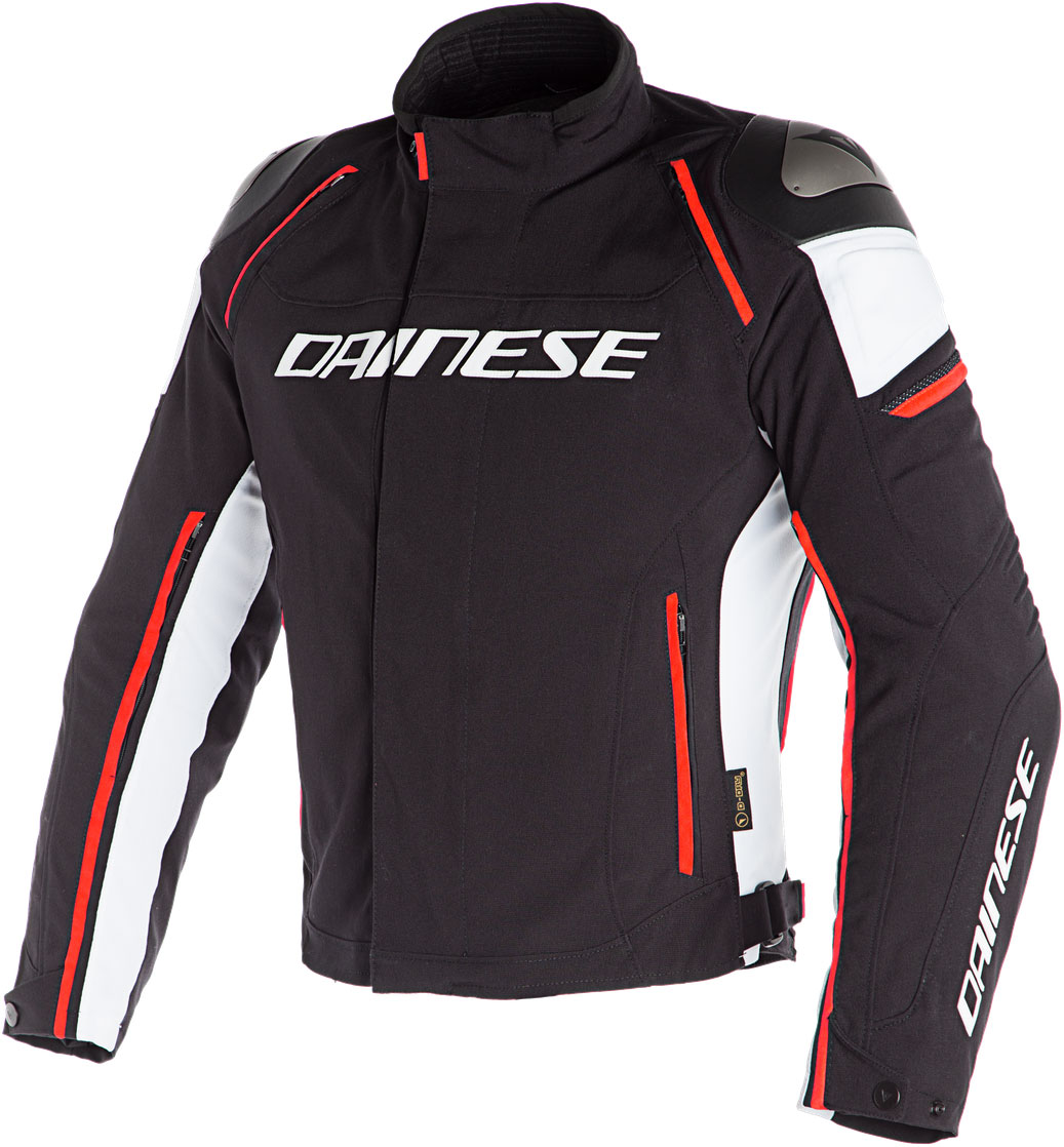 Dainese Allvädersjacka Racing 3 D-Dry® Svart/Vit/Fluoröd