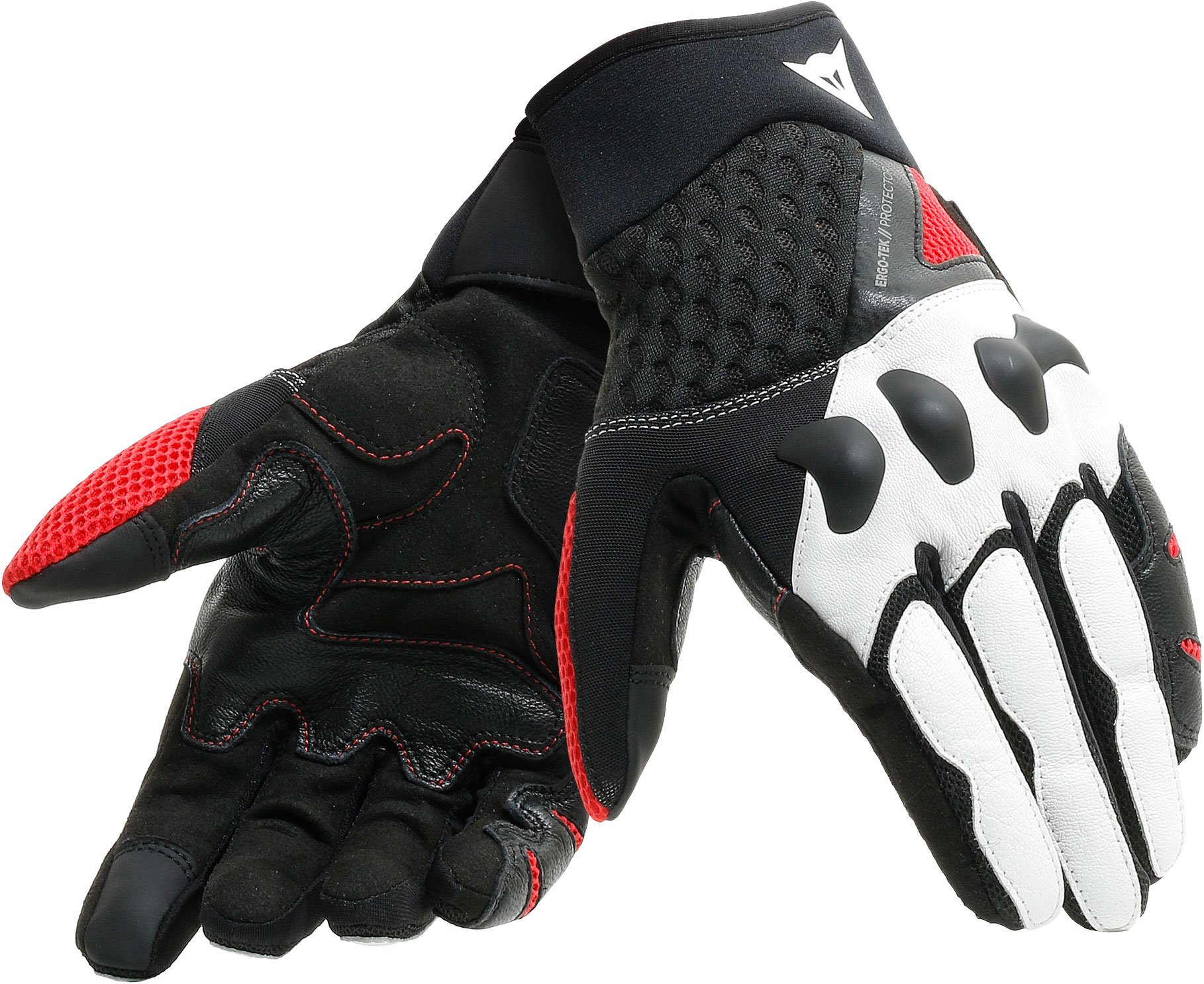 Dainese Skinnhandske X-Moto Svart/Vit/Lavaröd