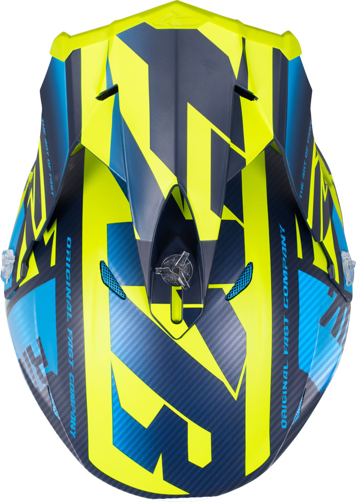 FXR Crosshjälm Blade 2.0 Carbon Race Div Blue/Fluogul/Marinblå Matt bild 4