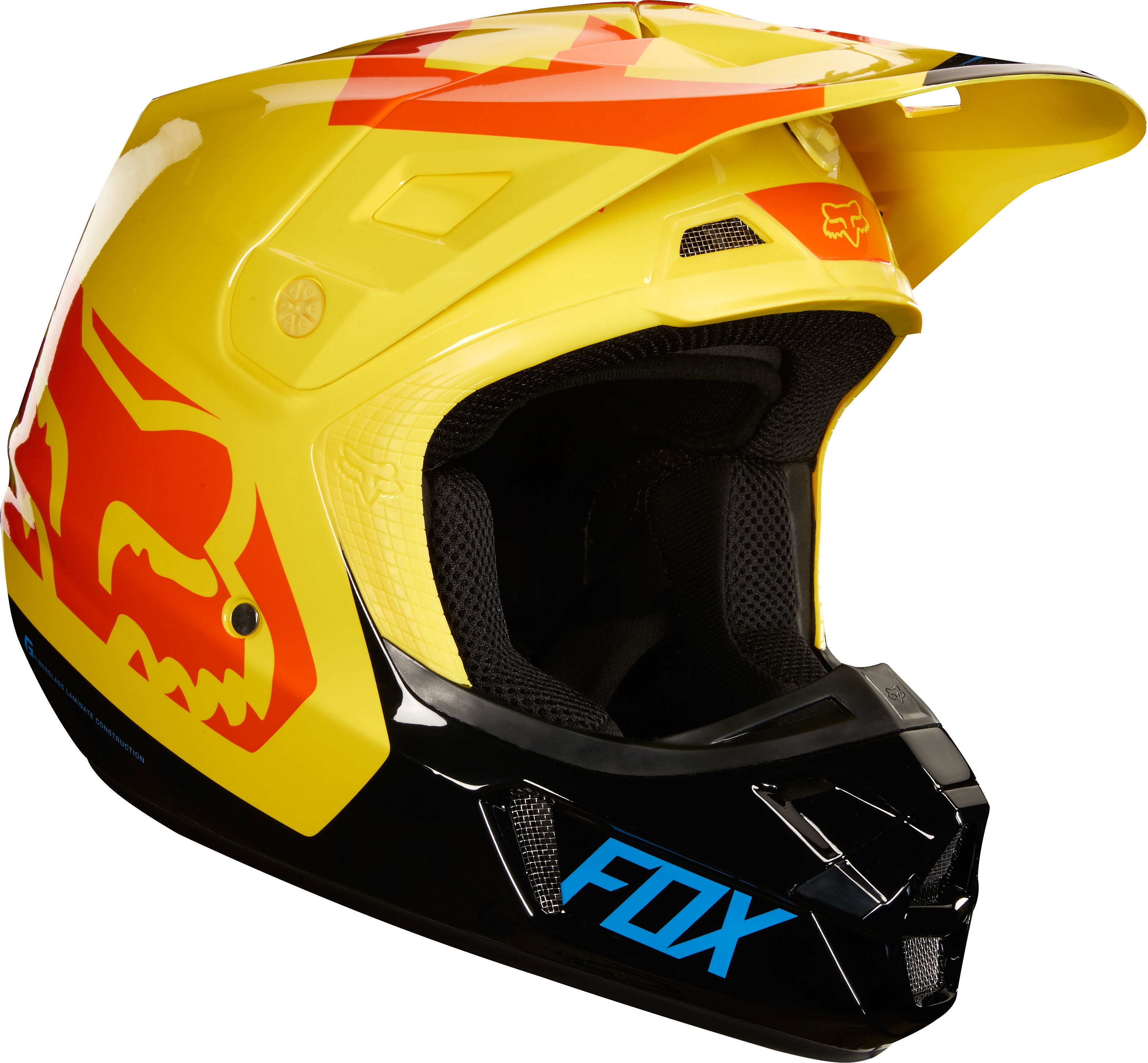 Fox Crosshjälm V2 Preme Svart/Gul