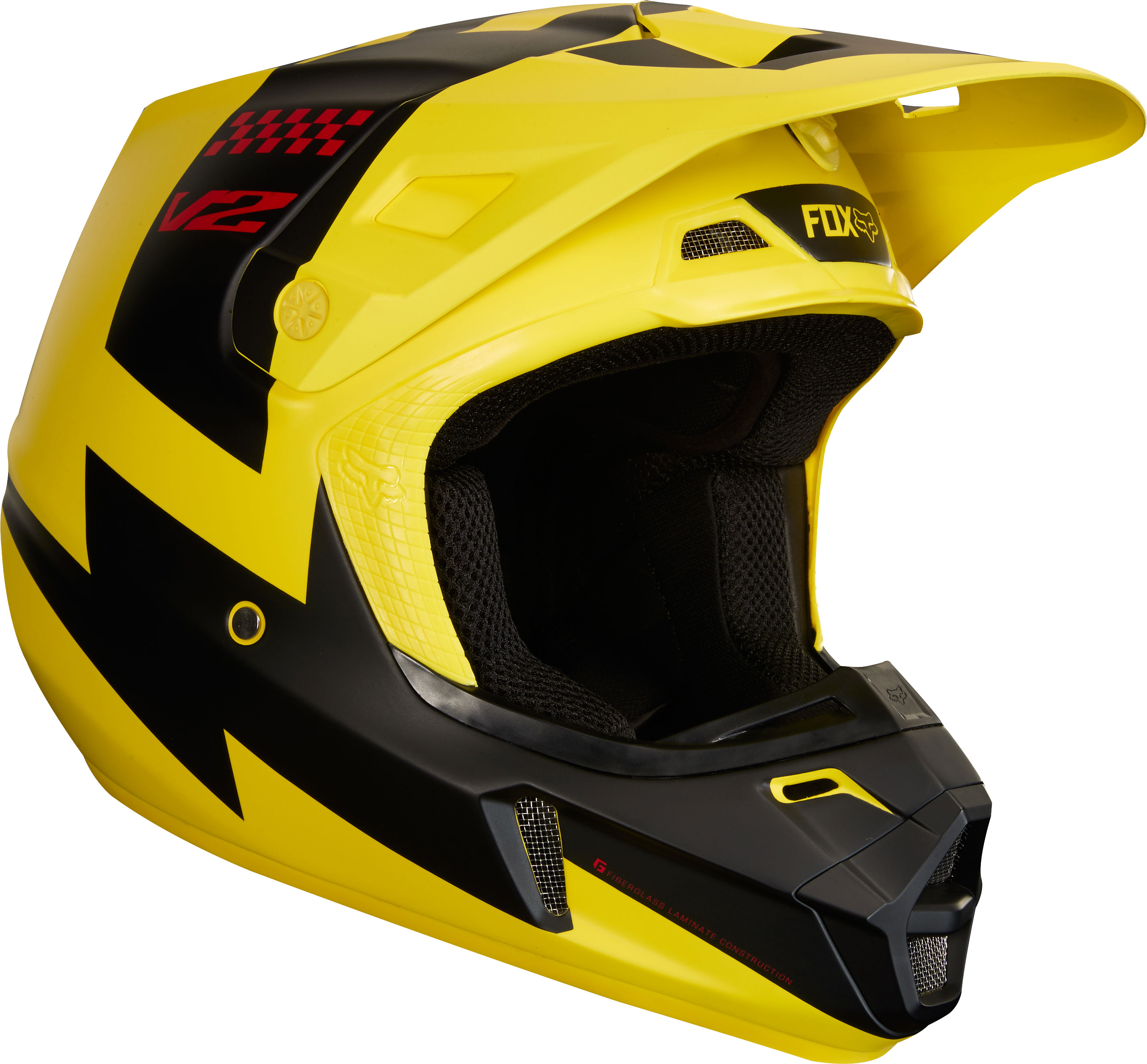 Fox Crosshjälm V2 Mastar Gul