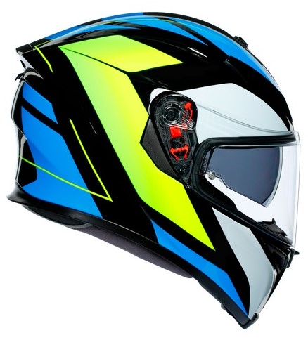 Agv Hjälm K5-S Core Svart/Cyan/Fluogul bild 4