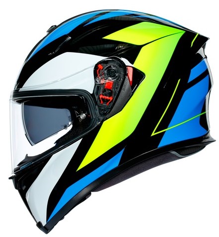 Agv Hjälm K5-S Core Svart/Cyan/Fluogul bild 2
