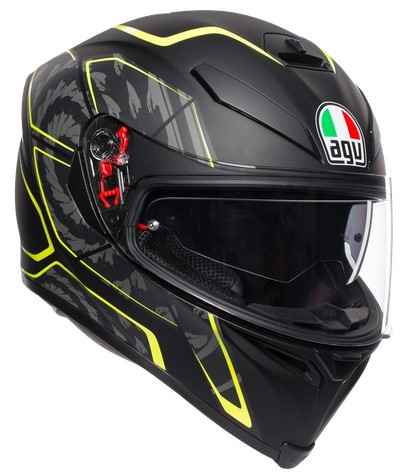Agv Hjälm K5-S Tornado Mattsvart/Fluogul
