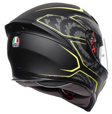 Agv Hjälm K5-S Tornado Mattsvart/Fluogul bild 3
