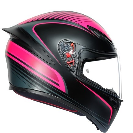 AGV Hjälm K1 Warmup Svart/Rosa bild 5