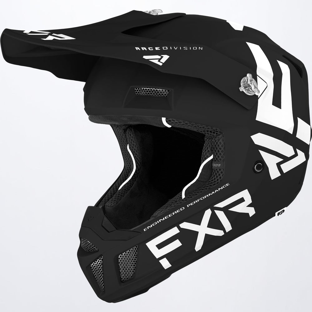 FXR Crosshjälm Clutch CX Mattsvart/Vit