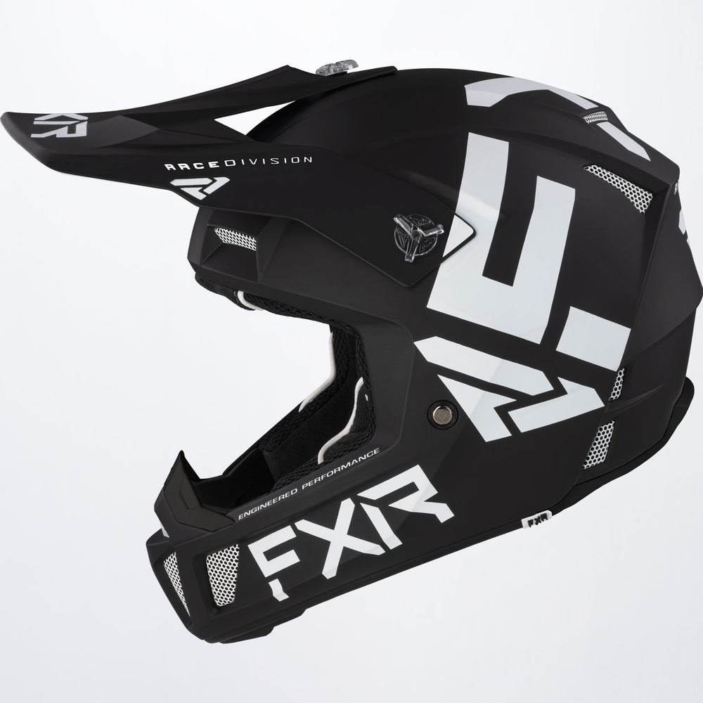 FXR Crosshjälm Clutch CX Mattsvart/Vit bild 3
