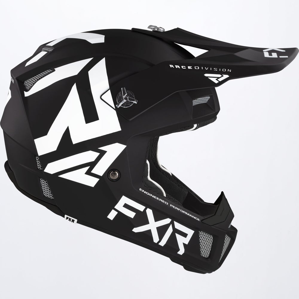 FXR Crosshjälm Clutch CX Mattsvart/Vit bild 2
