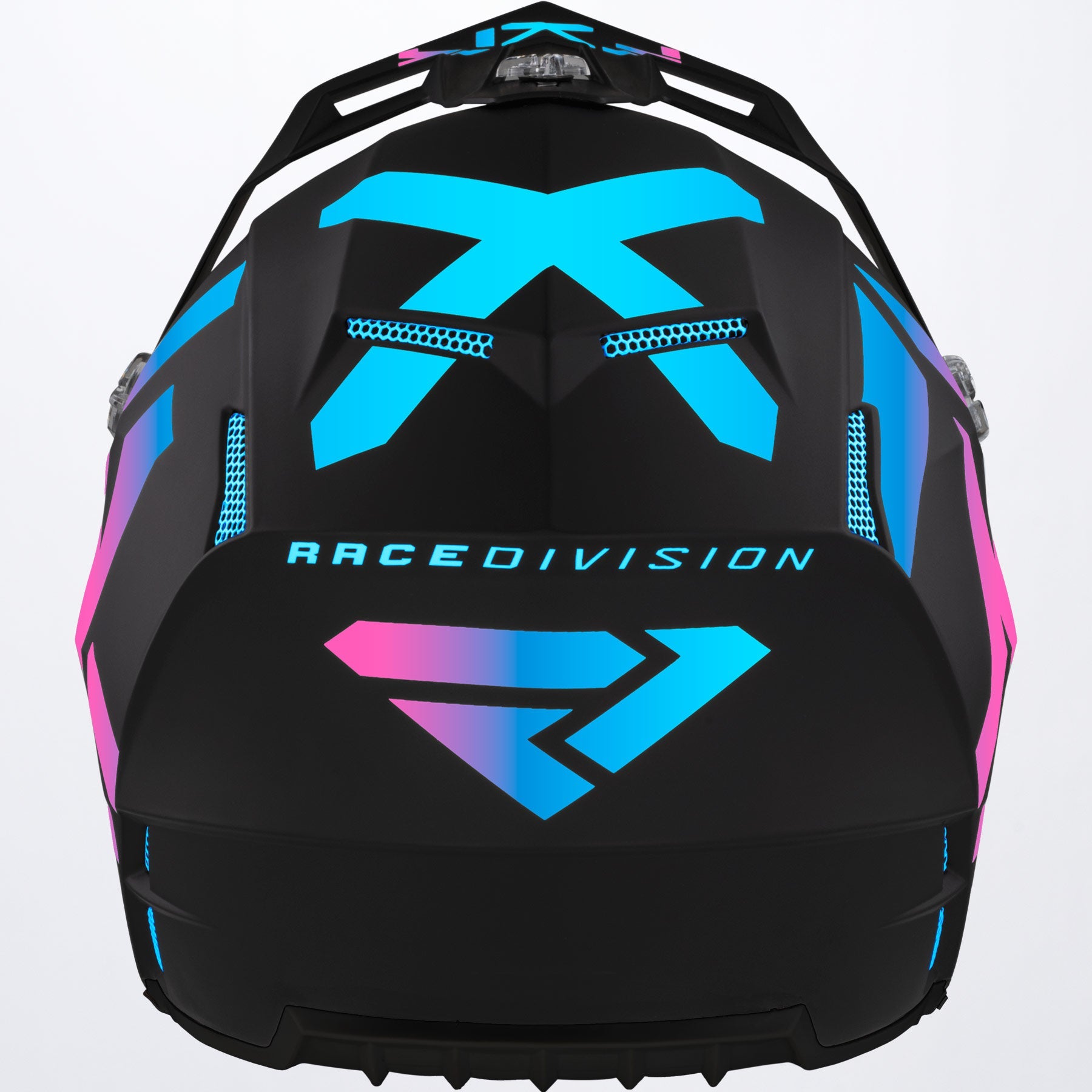 FXR Crosshjälm Clutch CX Mattsvart/Rosa/Blå bild 5
