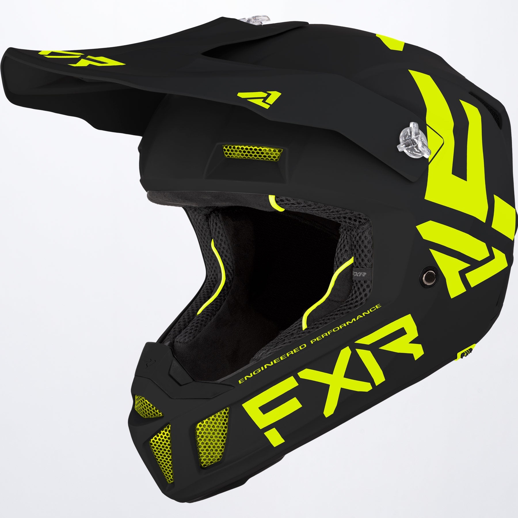 FXR Crosshjälm Clutch CX Mattsvart/Gul