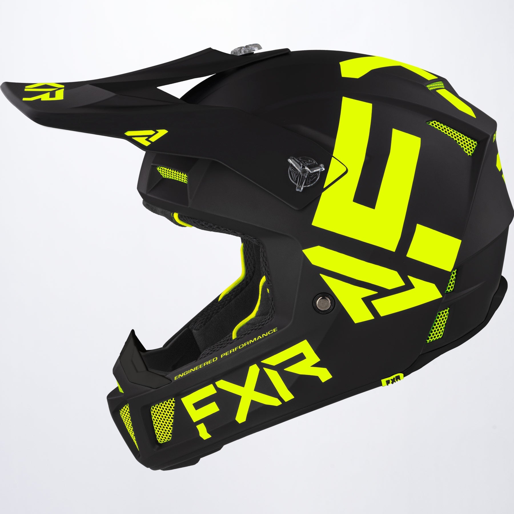 FXR Crosshjälm Clutch CX Mattsvart/Gul bild 3