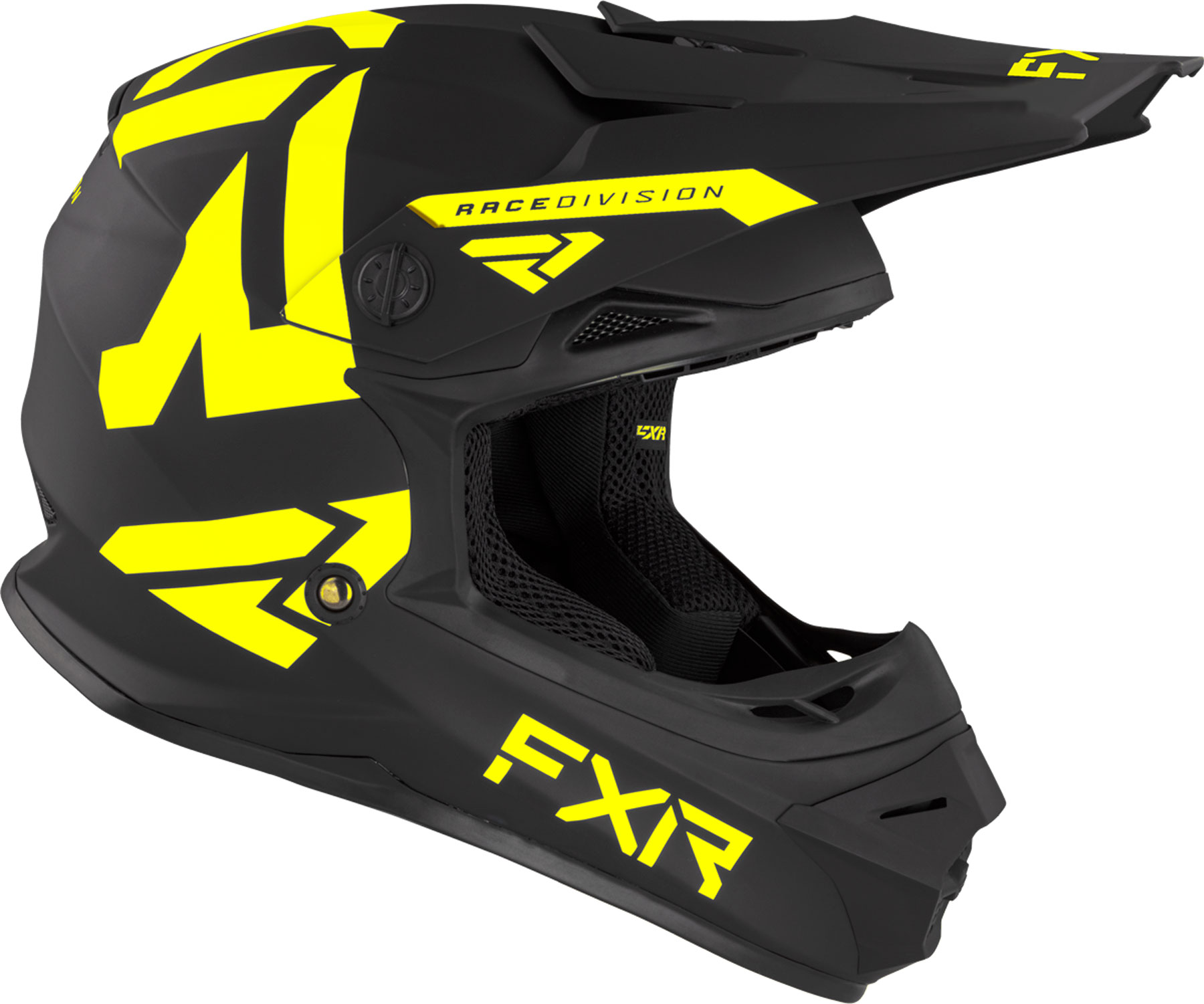 FXR Crosshjälm Legion Mattsvart/Fluogul (Junior) bild 2
