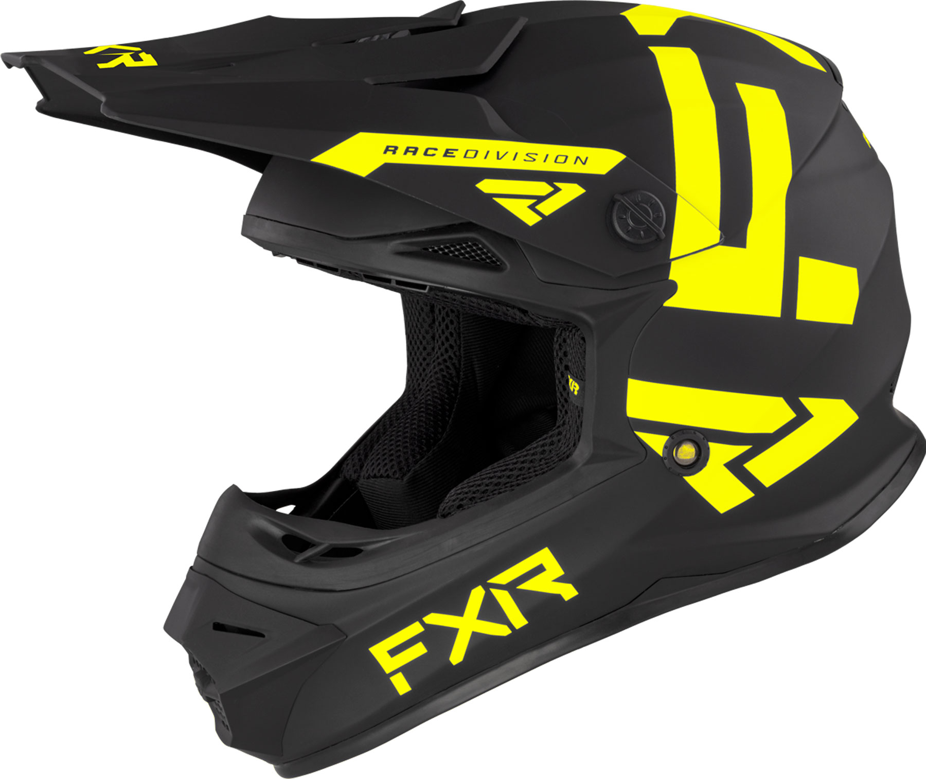 FXR Crosshjälm Legion Mattsvart/Fluogul (Junior) bild 4