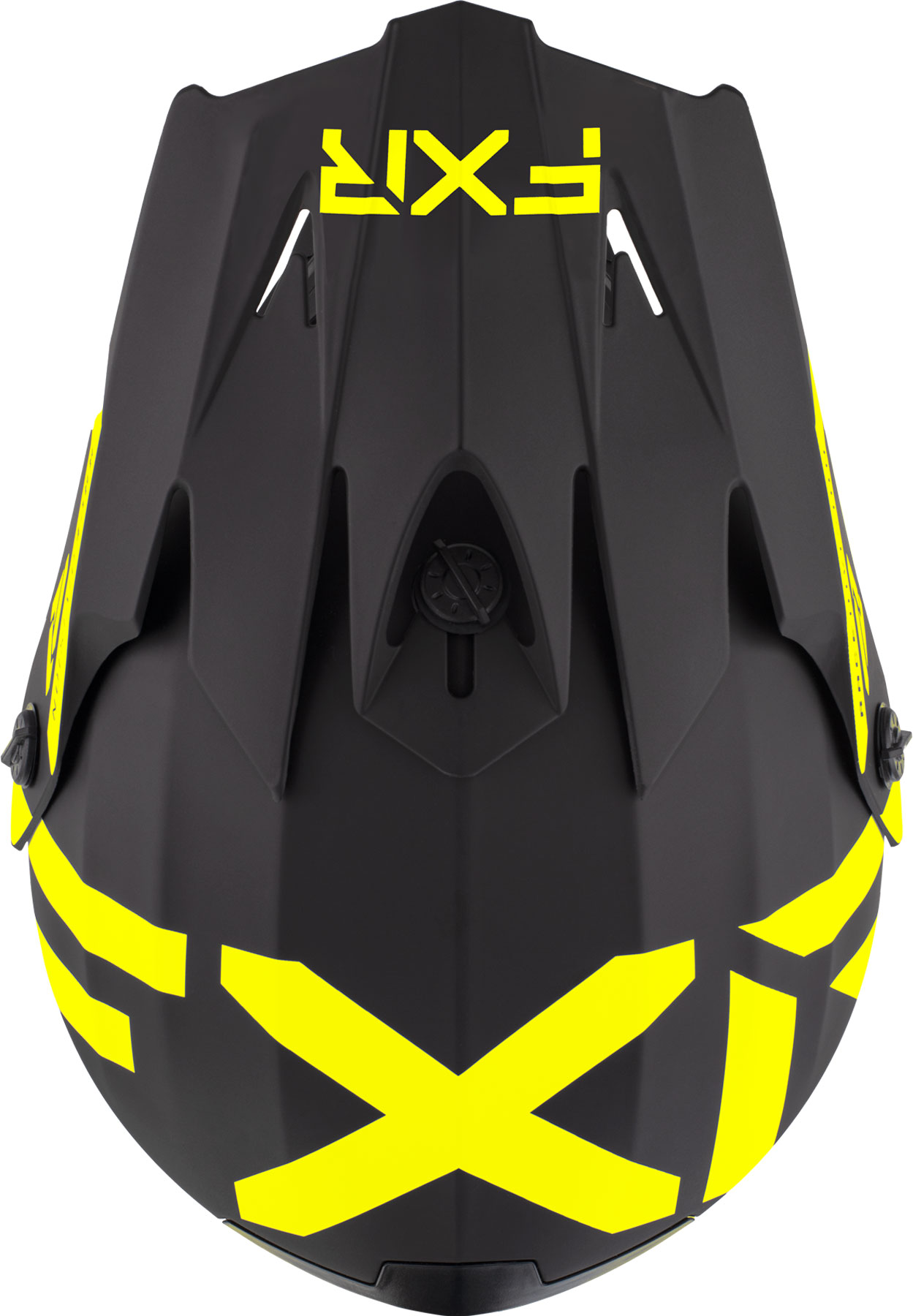 FXR Crosshjälm Legion Mattsvart/Fluogul (Junior) bild 5