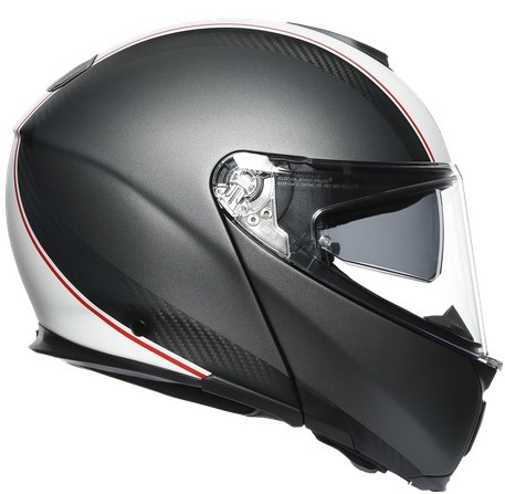 AGV Hjälm Öppningsbar Sportmodular Cover Mattgrå/Vit bild 3