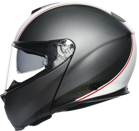 AGV Hjälm Öppningsbar Sportmodular Cover Mattgrå/Vit bild 2