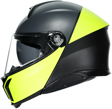 AGV Hjälm Öppningsbar Tourmodular Mattsvart/Fluogul/Grå bild 4