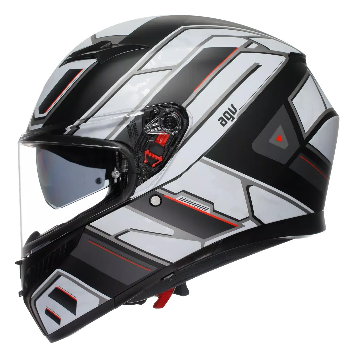 AGV Hjälm K3 RIVA Mattsvart/Vit bild 2