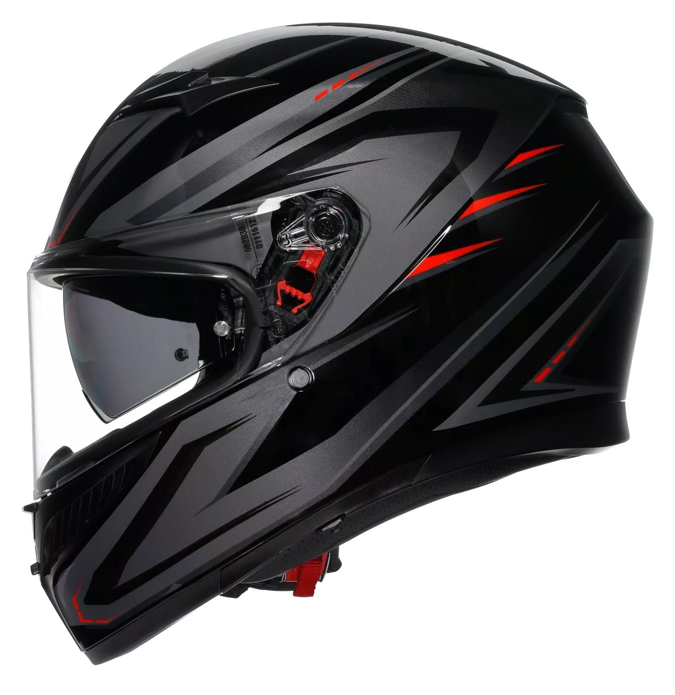 AGV Hjälm K3 SYTH Svart/Röd bild 2