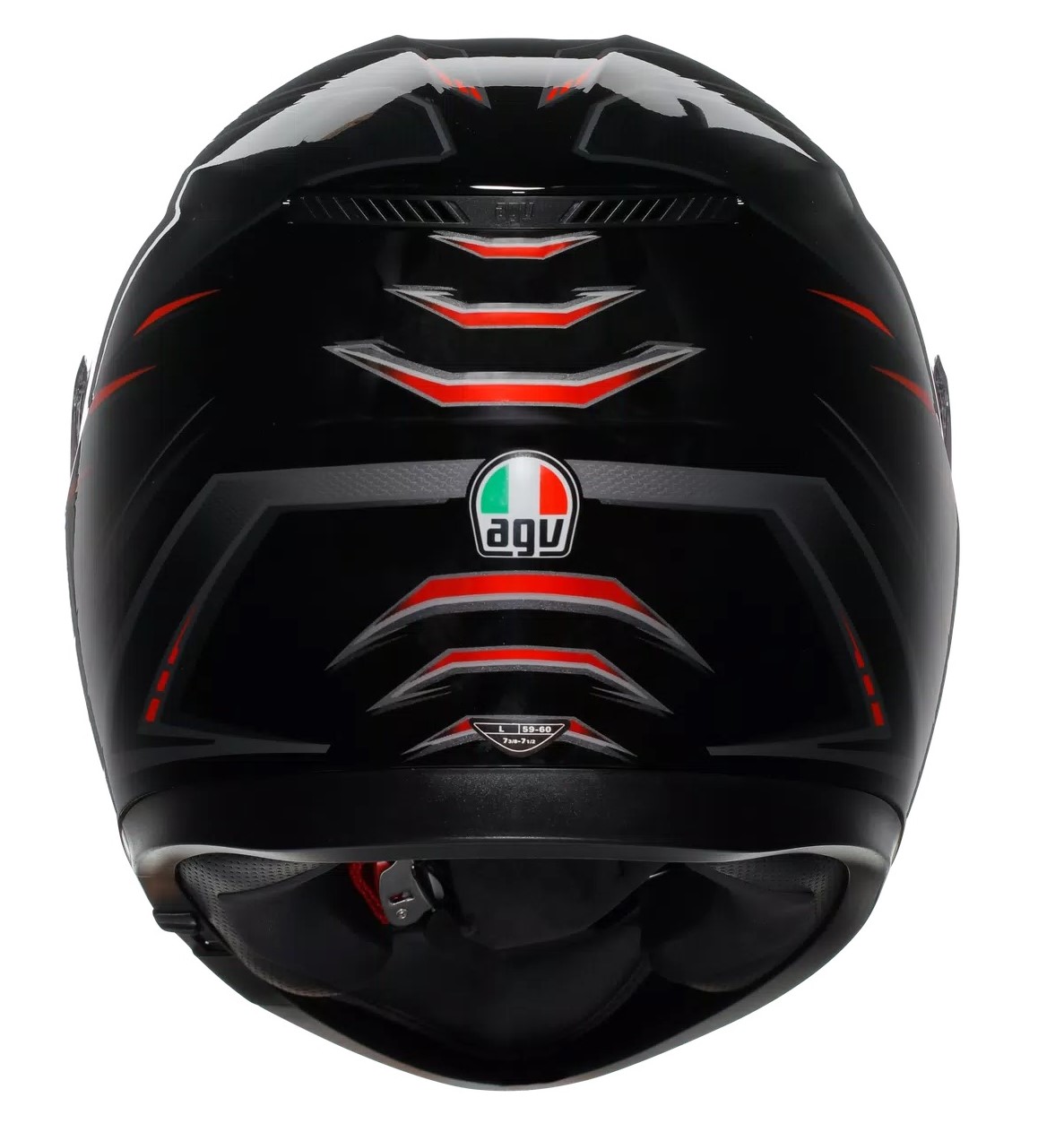 AGV Hjälm K3 SYTH Svart/Röd bild 3