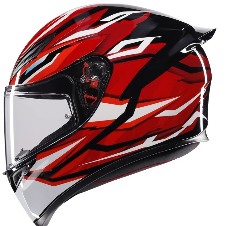 AGV Hjälm K1 S LION Svart/Röd/Vit bild 2