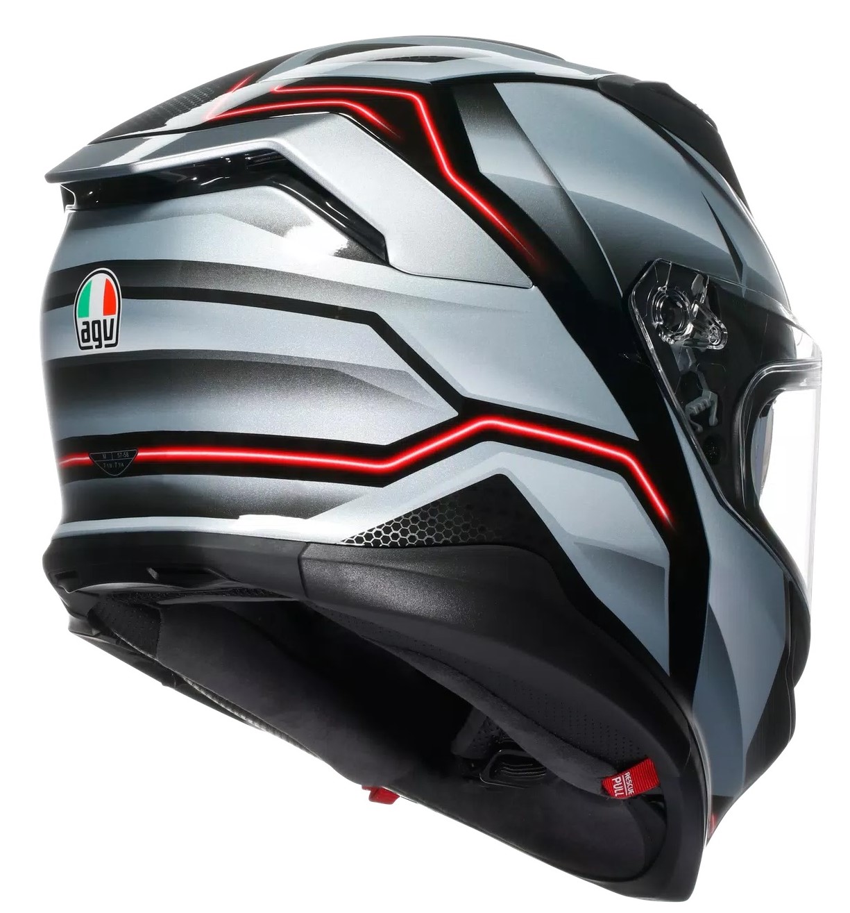 AGV Hjälm K7 Jaeger Svart/Silver bild 3
