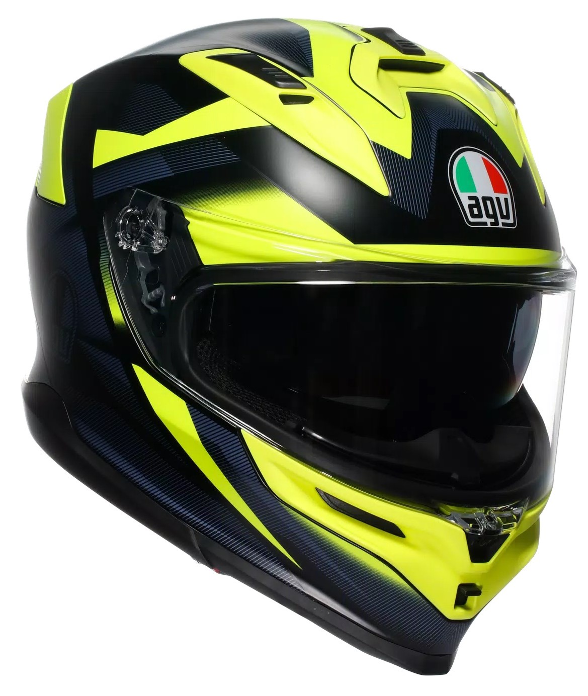 AGV Hjälm K7 Glimpse Mattsvart/Fluogul