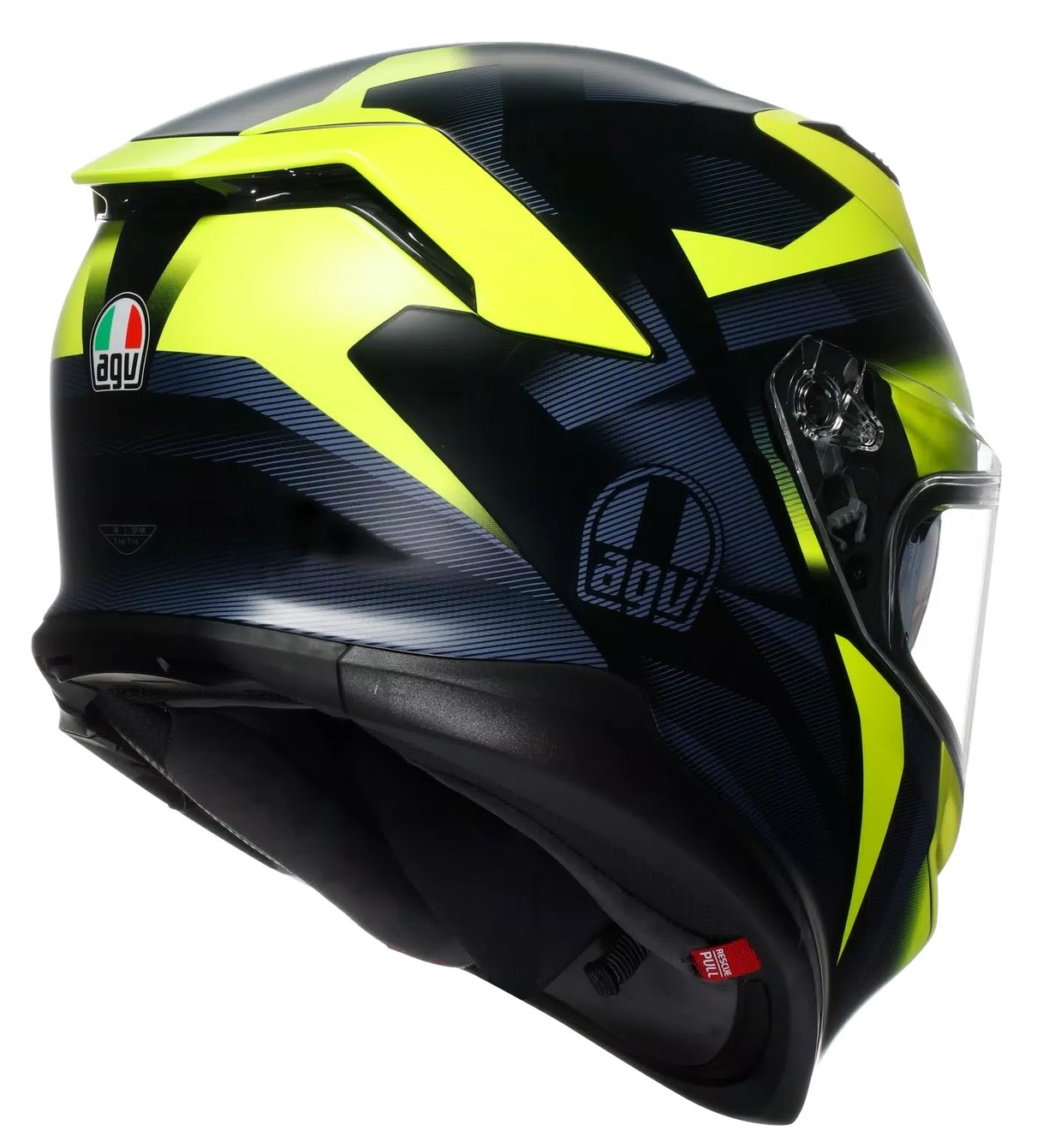 AGV Hjälm K7 Glimpse Mattsvart/Fluogul bild 3