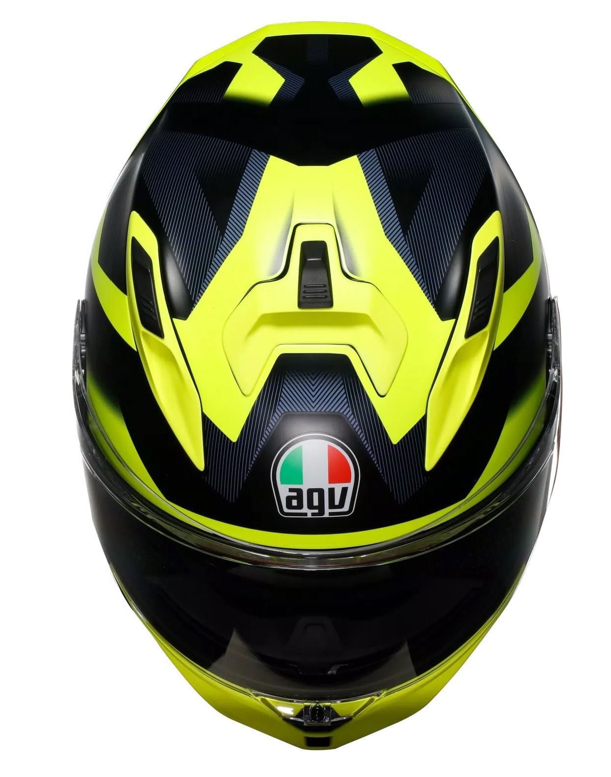 AGV Hjälm K7 Glimpse Mattsvart/Fluogul bild 4
