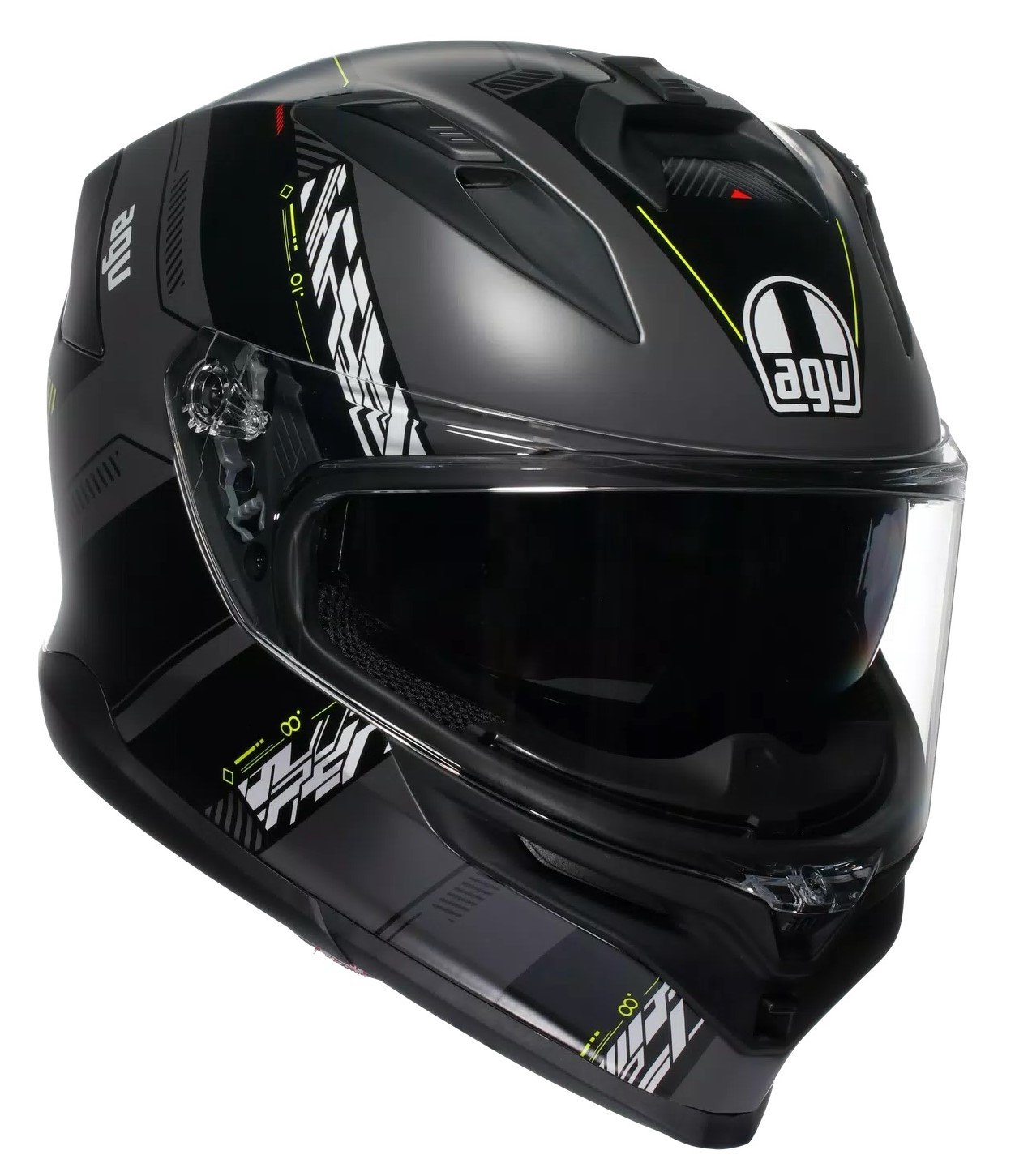 AGV Hjälm K7 Kyber Mattgrå/Fluogul